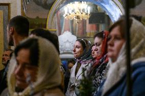Priests And Believers Of The Orthodox Church Of Ukraine Attend A Service Which Marks The Orthodox Feast Of Palm Sunday