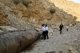 ISRAEL-ARAD-DEBRIS-INTERCEPTED MISSILE