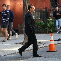Jason Bateman and Jude Law On Set - NY