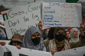 Rally For Gaza In Edmonton