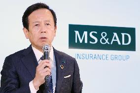 Press conference for the change of the President of MS&AD Insurance Group HD