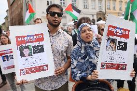 Pro-Palestinian Demonstration In Krakow