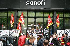Sanofi Job Cuts Protest - Paris
