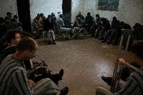 Russian Prisoners Of War In A Camp In Western Ukraine