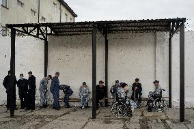Russian Prisoners Of War In A Camp In Western Ukraine