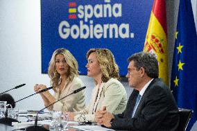 Press Conference After The Council Of Ministers, At La Moncloa, Madrid