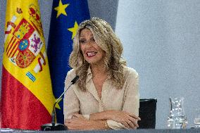 Press Conference After The Council Of Ministers, At La Moncloa, Madrid