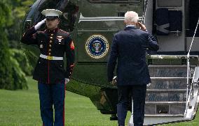 Biden Departs for Wilmington, Delaware