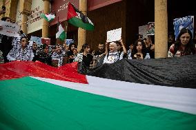 Pro-Palestine Protest At American University - Beirut