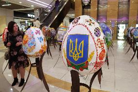Exhibition of rescued Easter eggs presented in Kyiv shopping mall