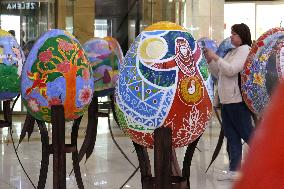 Exhibition of rescued Easter eggs presented in Kyiv shopping mall