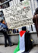 Pro-Palestinian Students Rally At Tolbiac University - Paris