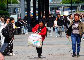 Tourists Travel During May Day Holiday