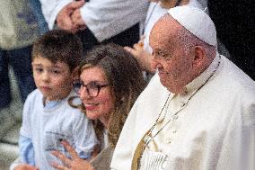 Pope Francis during  his weekly general audience - Vatican