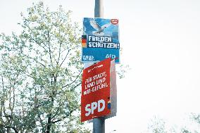 Election Posters Of The Political Parties For The European Elections In Berlin