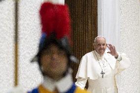 Pope Francis during his weekly general audience - Vatican