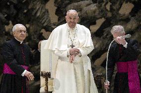 Pope Francis during his weekly general audience - Vatican
