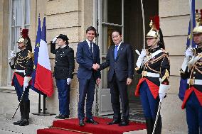 PM Attal And Japan's Counterpart Kishida Meet - Paris
