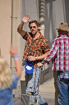 Ryan Gosling At Jimmy Kimel Live - LA
