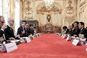 PM Attal And Japan's Counterpart Kishida Meet - Paris
