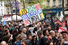 Demonstration and Annual Rally For Labour Day - Paris