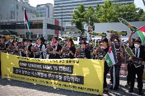 Press Conference Urges South Korean Government To Halt Arms Exports To Israel