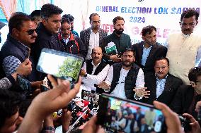 PDP Candidate Mir Fayaz Submits Nomination For Baramulla Parliamentary Constituency