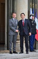 President Macron Welcomes Japan PM Fumio Kishida - Paris