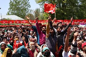 Omar Abdullah Adressed Huge Rally After Filing Nomination For Lok Sabha Elections