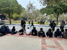 U.S.-LOS ANGELES-UCLA-PROTESTERS-ARREST