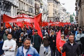 Primo Maggio 2024 Demonstration In Milan
