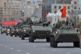 RUSSIA-MOSCOW-VICTORY DAY-MILITARY PARADE-REHEARSAL