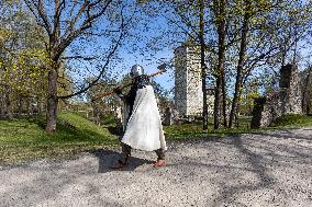 A knight on the Paide Vallimägi hill