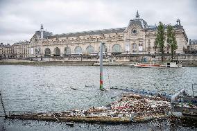 Garbage In The Seine River As It Is Overflowing - Paris