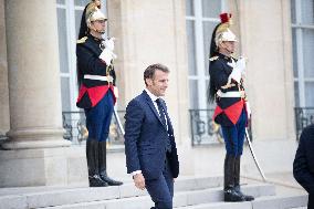 President Macron Welcomes Estonia PM Kallas - Paris