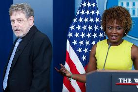 Mark Hamill joins White House Press Secretary Jean-Pierre for the daily press briefing in Washington