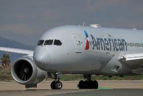 American Airlines Boeing 787 On The Runway