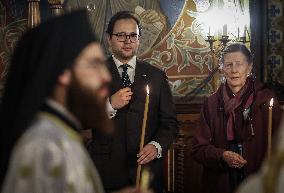 Bulgarian King Simeon Saxe-Coburg-Gotha Attend Good Friday Liturgy
