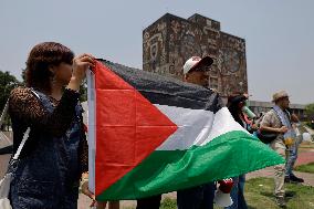 Students Set Up Camp In Support Of Palestine At The National Autonomous University Of Mexico (UNAM)
