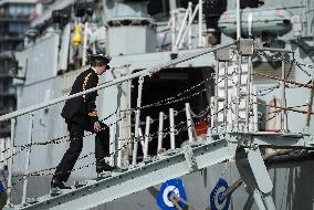 Princess Anne At HMCS Max Bernays Commissioning Ceremony - Vancouver