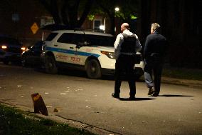 Unidentified Male Victim Shot And Killed On The Sidewalk In Chicago Illinois