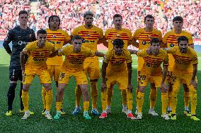 FC Barcelona Players Formation during the LaLiga EA Sports 2023 - 2024 match between Girona FC v FC Barcelona  at Estadi Montili