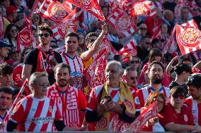 Girona FC fans during the LaLiga EA Sports 2023 - 2024 match between Girona FC v FC Barcelona  at Estadi Montilivi on May 4 2024