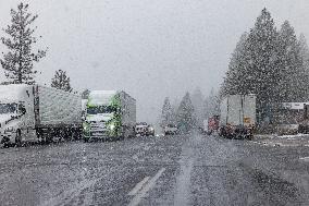 Lake Tahoe Area Blizzard Shuts Down California’s Interstate 80 In Truckee, Calif. On Saturday, May 4, 2024.