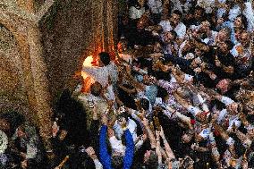 Holy Fire Ceremony In Jerusalem