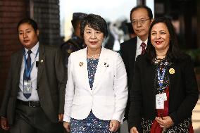 Minister For Foreign Affairs Of Japan, KAMIKAWA YOKO In Nepal.