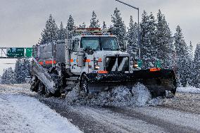 California Interstate 80 Reopens Following Rare May Blizzard In Truckee Calif., On Sunday, May 5, 2024.