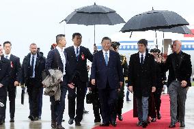 President Xi Jinping Upon Arrival For An Official Two-Day State Visit - Paris