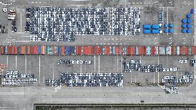 New Energy Vehicles Export in Taicang Port in Suzhou