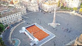 Italian Open: Rome Sets Up Red Clay Tennis Court In City Centre